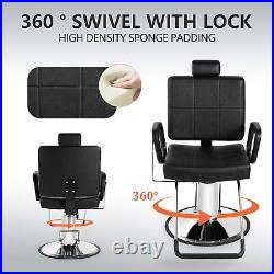 Salon Chair 360 Degrees Rolling Swivel, Heavy Duty Hydraulic Pump