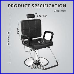 Salon Chair 360 Degrees Rolling Swivel, Heavy Duty Hydraulic Pump