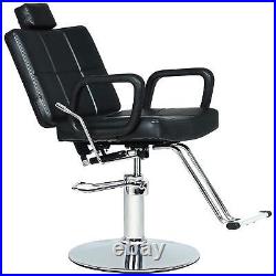 Salon Chair for Hair Stylist, Heavy Duty Hydraulic Reclining Barber Chair-400lbs