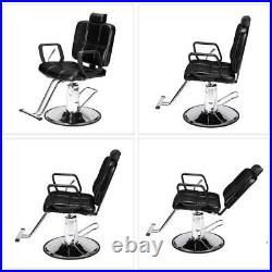Salon Chair for Hair Stylist, Heavy Duty Hydraulic Reclining Barber Chair-400lbs