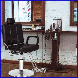 Salon Chair for Hair Stylist, Heavy Duty Hydraulic Reclining Barber Chair-400lbs