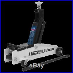 Sealey 1153SUV Trolley Jack 3tonne Long Chassis HIGH LIFT Heavy-Duty