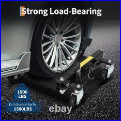 Set of 4 Car Wheel Dolly 6000Lbs Heavy Duty Hydraulic Vehicle Positioning Jacks