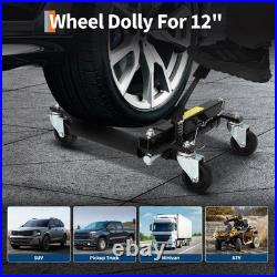 Set of 4 Car Wheel Dolly 6000Lbs Heavy Duty Hydraulic Vehicle Positioning Jacks