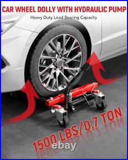 Set of 4 Heavy Duty Hydraulic Wheel Dolly Tire Jack Lift Car Positioning 6000LBS