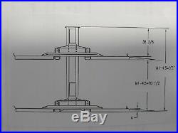 Single Post Hydraulic Vehicle Lift 4500 lb, Adjustable Deck, Low Profile Base