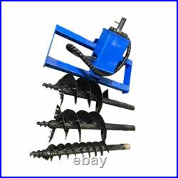 Skid Steer Hydraulic Heavy Duty Auger Frame Post Hole Digger With 6 & 12 & 14