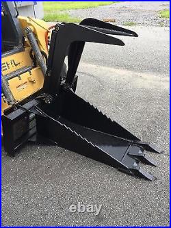 Skid Steer Hydraulic Stump Bucket with Thumb Universal Fit Heavy Duty