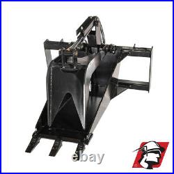 Skid Steer Hydraulic Stump Bucket with Thumb Universal Fit Heavy Duty