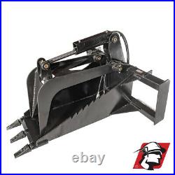 Skid Steer Hydraulic Stump Bucket with Thumb Universal Fit Heavy Duty