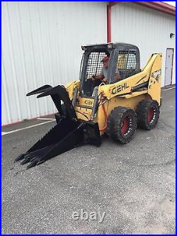 Skid Steer Hydraulic Stump Bucket with Thumb Universal Fit Heavy Duty