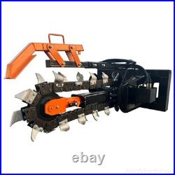 Skid Steer Trencher Attachment 48 Heavy Duty Hydraulic Trencher Ditch AGT NEW