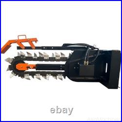 Skid Steer Trencher Attachment 48 Heavy Duty Hydraulic Trencher Ditch AGT NEW