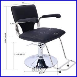 Stylish Stainless Steel Heavy Duty Hydraulic Barber Chair WithCape Salon Chair