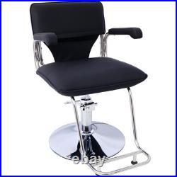 Stylish Stainless Steel Heavy Duty Hydraulic Barber Chair WithCape Salon Chair