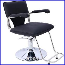 Stylish Stainless Steel Heavy Duty Hydraulic Barber Chair WithCape Salon Chair