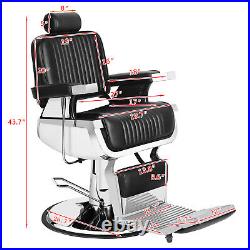 Super Heavy Duty All Purpose Salon Barber Chair Recline Beauty Styling Black/Red