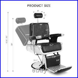 Super Heavy Duty All Purpose Salon Barber Chair Recline Beauty Styling Black/Red