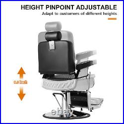 Super Heavy Duty All Purpose Salon Barber Chair Recline Beauty Styling Black/Red