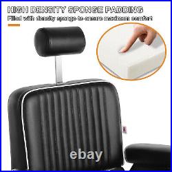 Super Heavy Duty All Purpose Salon Barber Chair Recline Beauty Styling Black/Red