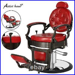 Super Heavy Duty Hydraulic Barber Chair All Purpose Recline Beauty Salon Vintage