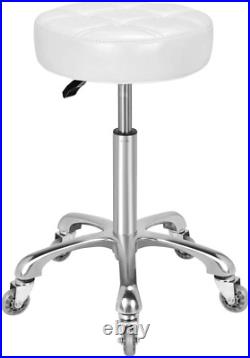 Swivel Stool Chair Adjustable Height, Heavy Duty Hydraulic Rolling Metal Stool fo