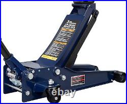 TCE 3 Ton Ultra Low Profile Floor Jack Heavy Duty Hydraulic Steel 6,000 LBS Blue