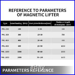 TOP 1000 KG Steel Magnetic Lifter Heavy Duty Crane Hoist Lifting Magnet 2200lb