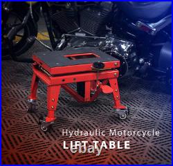 The VH 350 Lbs Heavy Duty Hydraulic Motorcycle Lift Table Foot Operated