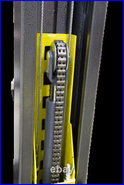 Titan PREMIER 9,000 lbs. 2-Post Auto Lift Floorplate Model, Asymmetric Arms