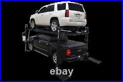 Titan XLT 8,000 lbs 4-Post Storage Lift Ramps Jack Tray 3 Drip Trays Casters