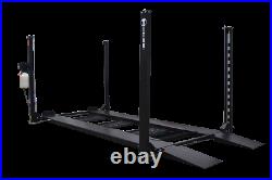 Titan XLT 8,000 lbs 4-Post Storage Lift Ramps Jack Tray 3 Drip Trays Casters