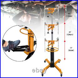 Transmission Jack 1660 LBS, Heavy-Duty Hydraulic Lift with 360° Swivel Hoist