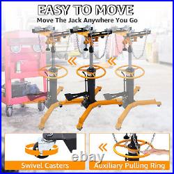 Transmission Jack 1660 LBS, Heavy-Duty Hydraulic Lift with 360° Swivel Hoist