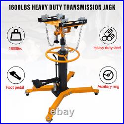 Transmission Jack 1660 LBS, Heavy-Duty Hydraulic Lift with 360° Swivel Hoist