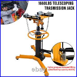Transmission Jack 1660 LBS, Heavy-Duty Hydraulic Lift with 360° Swivel Hoist
