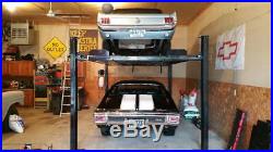 Triumph 8,000 lbs. 4-Post Auto Car Lift wRamps Jack Tray 3 Drip Trays Caster Kit