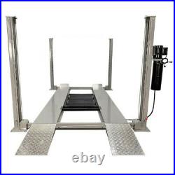 Triumph 8,000 lbs. 4-Post Parking Lift Ramps Jack Tray 3 Drip Trays Casters