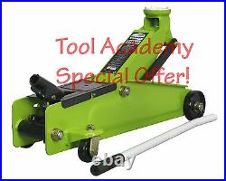 Trolley Jack 3 Tonne Heavy Duty Hydraulic Hi Vis Bright Green
