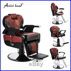 Two Tone Hydraulic Recline Barber Chair Heavy Duty Salon Beauty Spa Hair Styling