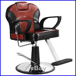 Two Tone Hydraulic Recline Barber Chair Heavy Duty Salon Beauty Spa Hair Styling