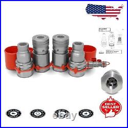 Universal 1/2 NPT Quick Disconnect Coupler Set for Heavy-Duty Hydraulic Systems