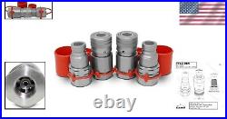 Universal 1/2 NPT Quick Disconnect Coupler Set for Heavy-Duty Hydraulic Systems