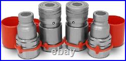 Universal 1/2 NPT Quick Disconnect Coupler Set for Heavy-Duty Hydraulic Systems