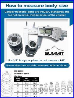 Universal 1/2 NPT Quick Disconnect Coupler Set for Heavy-Duty Hydraulic Systems