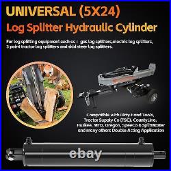 Universal 5x24 Hydraulic Cylinders Log Splitter Cylinder 3500PSI Heavy Duty