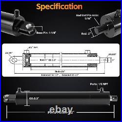 Universal 5x24 Hydraulic Cylinders Log Splitter Cylinder 3500PSI Heavy Duty