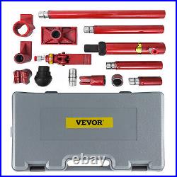 VEVOR 10 Ton Porta Power Hydraulic Jack Body Frame Repair Kit 2m Hose Lift Ram