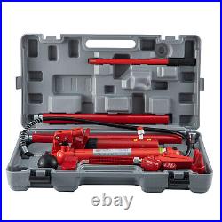 VEVOR 10 Ton Porta Power Hydraulic Jack Body Frame Repair Kit 2m Hose Lift Ram