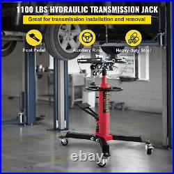 VEVOR 1100 LBS 2 Stage Hydraulic Transmission Jack with360°Swivel Wheel Lift Hoist